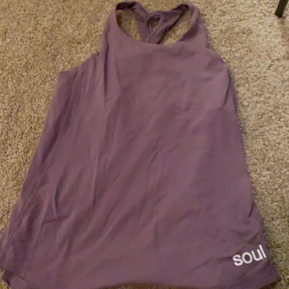Lavender Lululemon Soul Cycle racerback top size 8